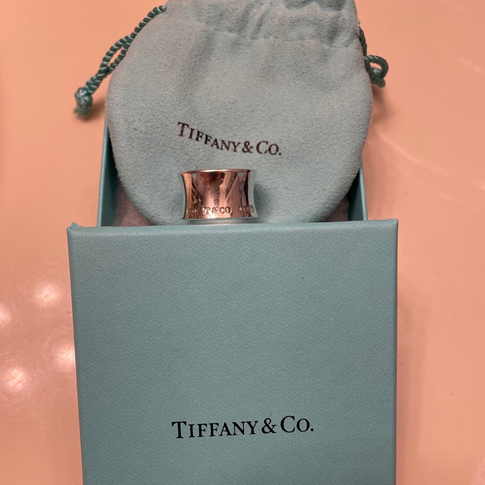 Wide band Tiffany & Co ring size 6